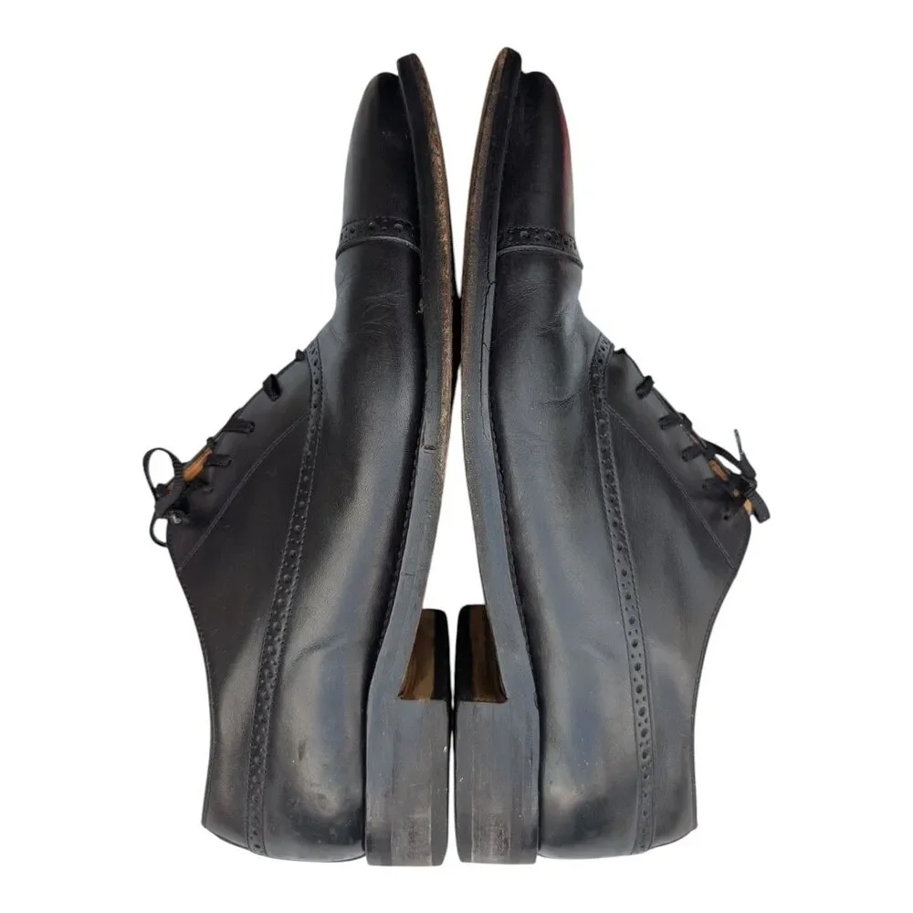 Domani by Johnston & Murphy Italian Oxfords Dress Cap Toe Shoes Men's Size 12M
